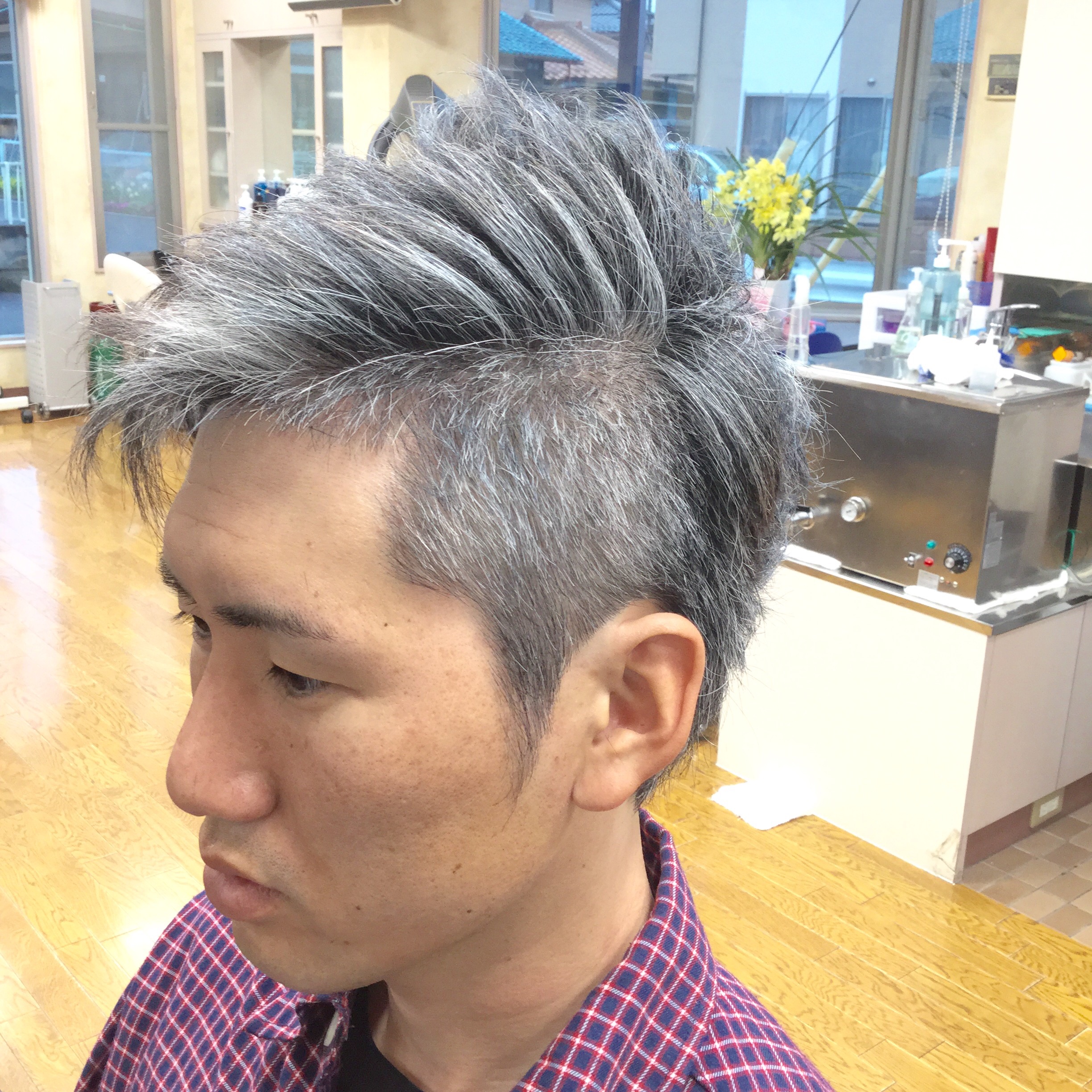 ショートヘアーツーブロック アシンメトリー 公式 アラカワhomme 松本市メンズヘアーサロン アラカワオム