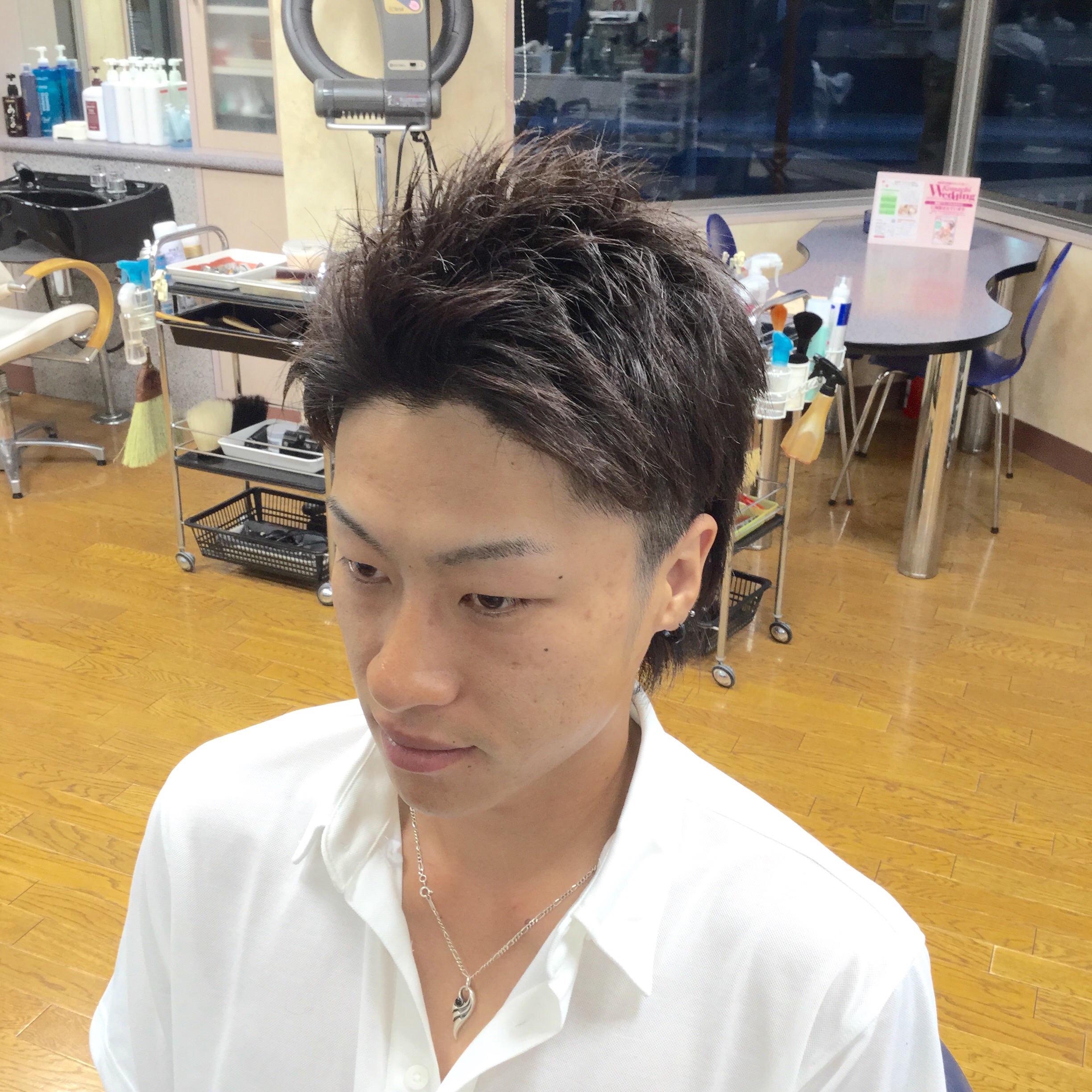 ショートヘアースタイル ウルフ ツーブロック アラカワhomme 松本市メンズヘアーサロン アラカワオム