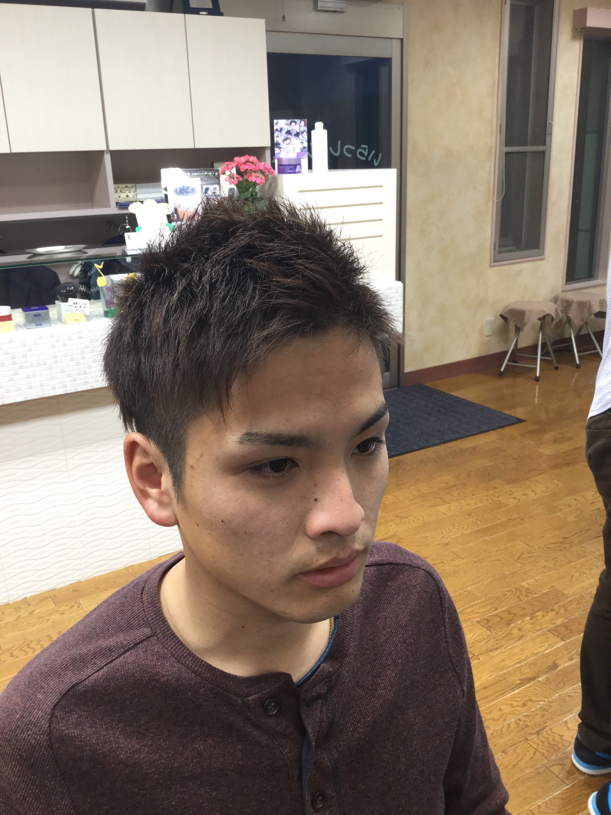 メンズベリーショートヘアーツーブロック アラカワhomme｜松本市メンズヘアーサロン アラカワオム