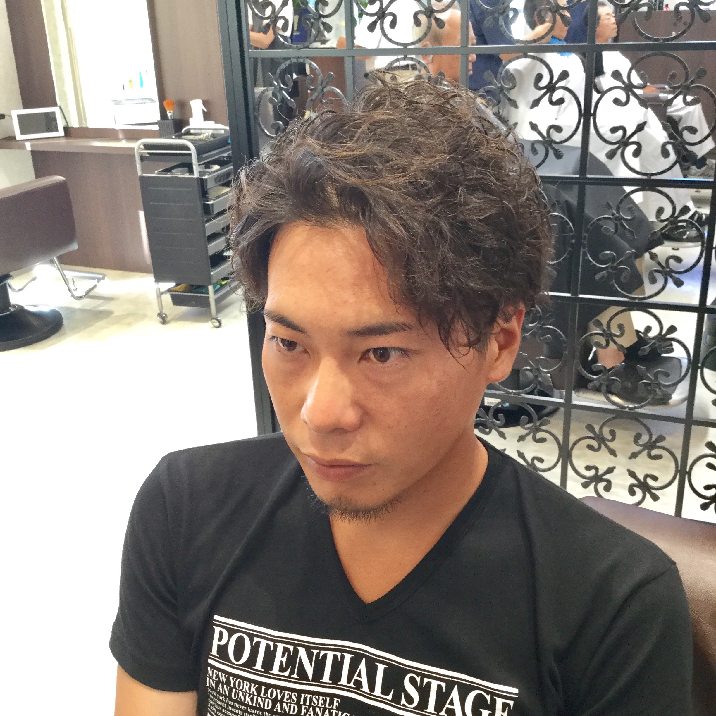 ワイルド系ハードパーマツーブロック アラカワhomme 松本市メンズヘアーサロン アラカワオム