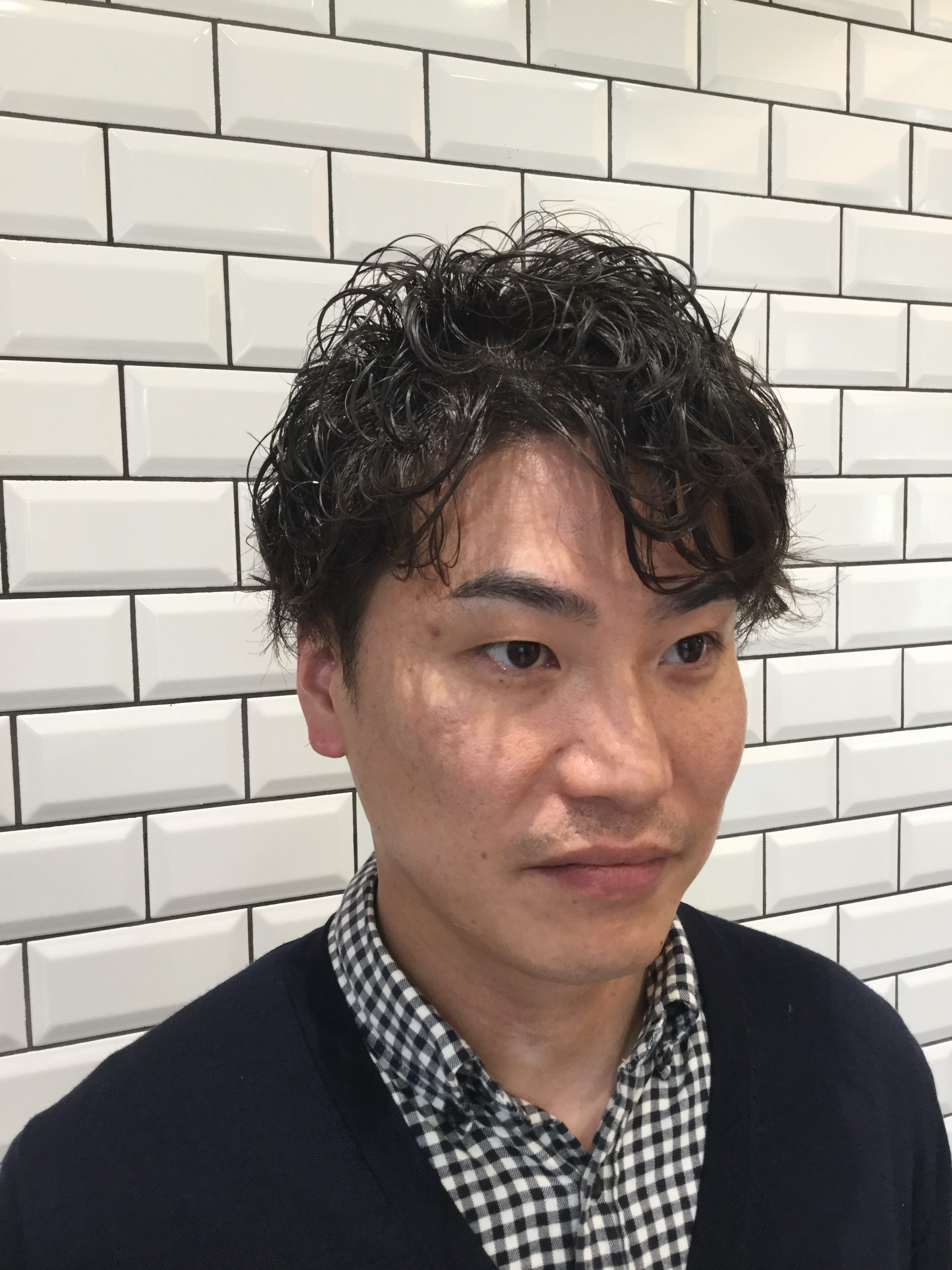 ツーブロックの ゆるふわっパーマ アラカワhomme 松本市メンズヘアーサロン アラカワオム