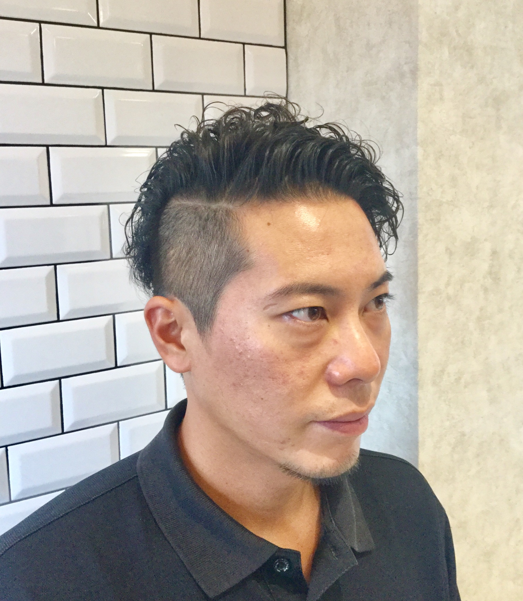 冬旬 外人風パーマヘアースタイル アラカワhomme 松本市メンズ