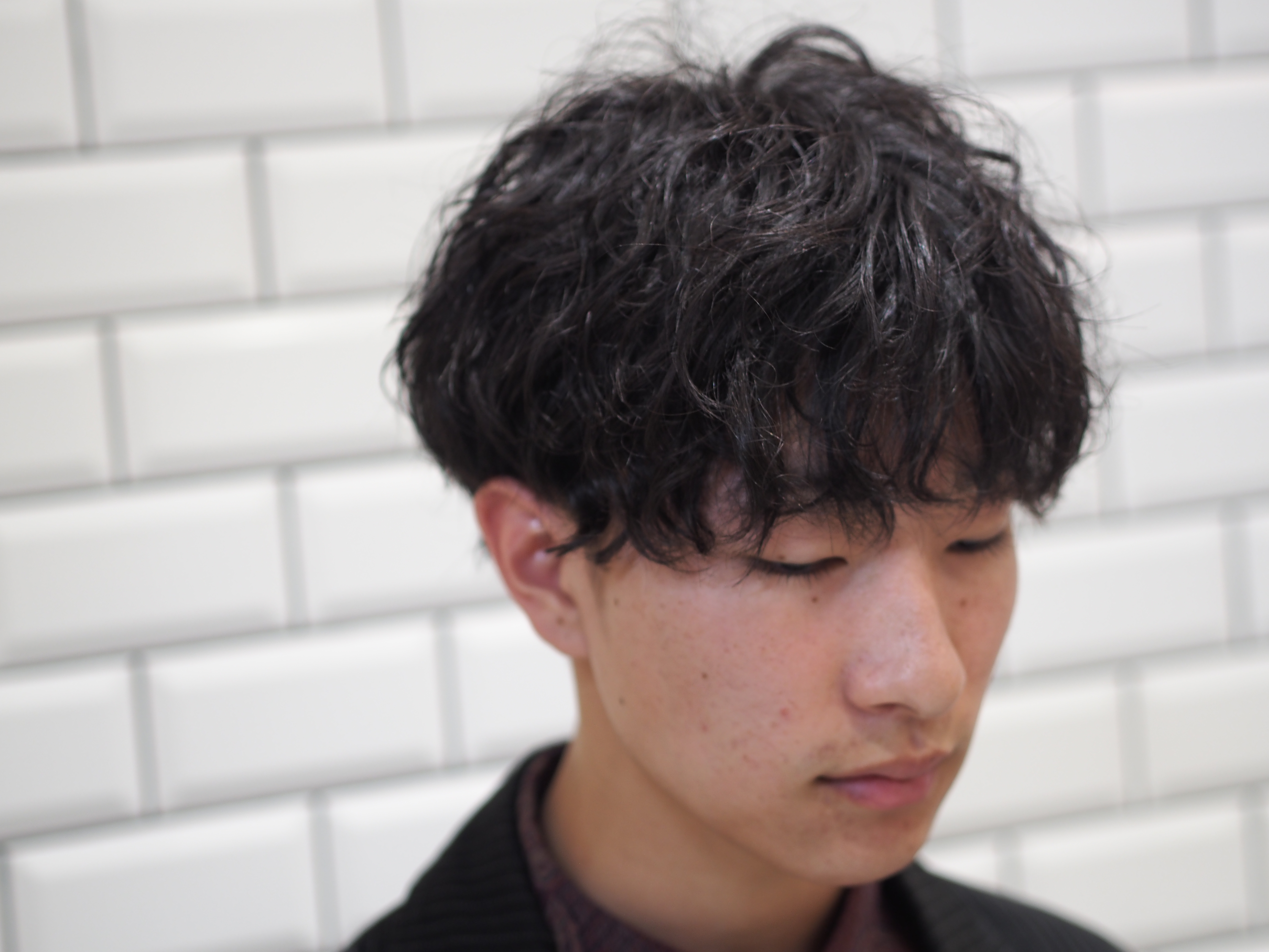 重めマッシュパーマスタイル アラカワhomme 松本市メンズヘアーサロン アラカワオム